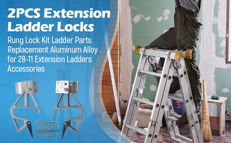 Extension Ladder Rung Lock Kit ,Aluminum Alloy ,Ladder Parts for 28-11 Extension