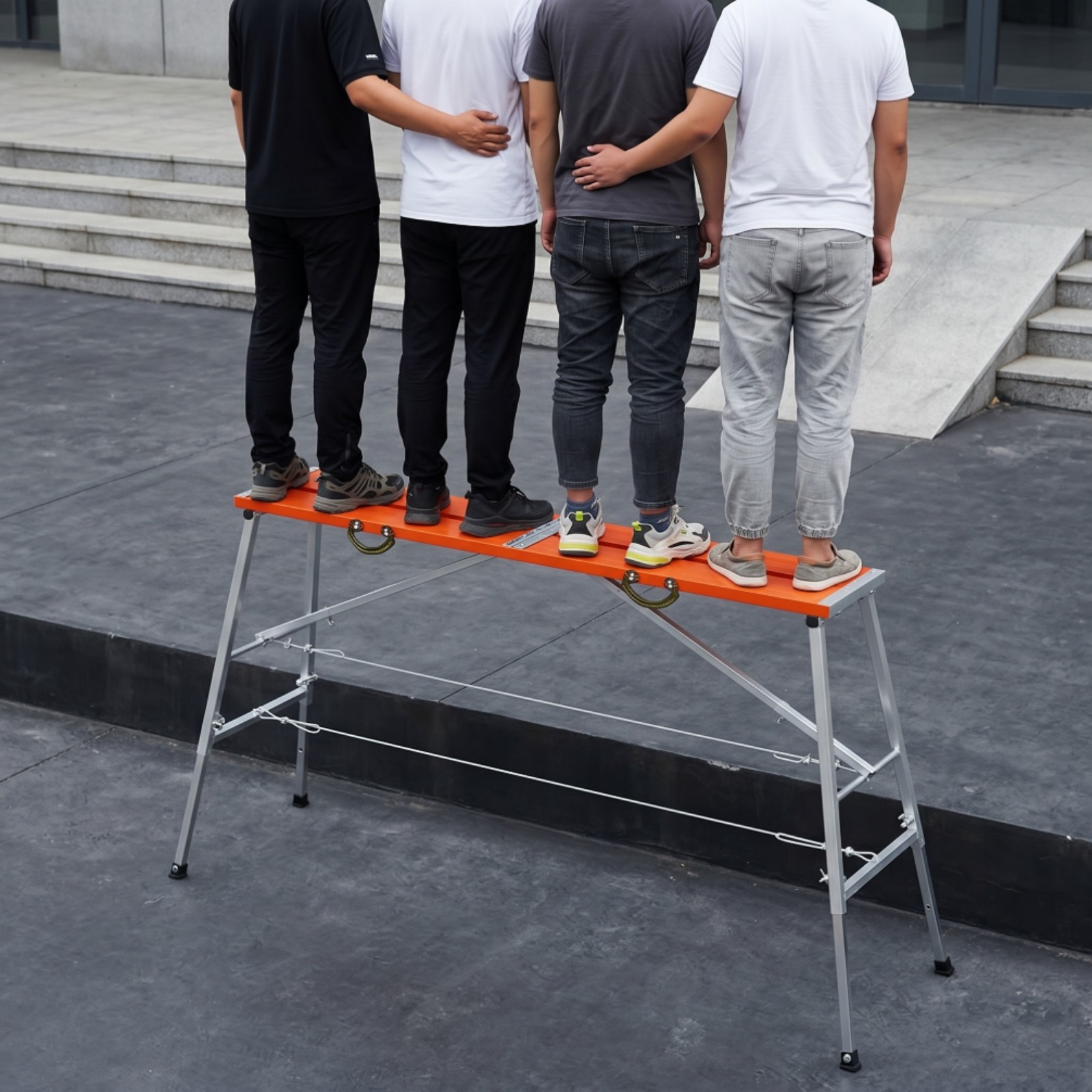 Portable Work Stage Heavy-Duty Scaffold with Carry Handles Easy to Store