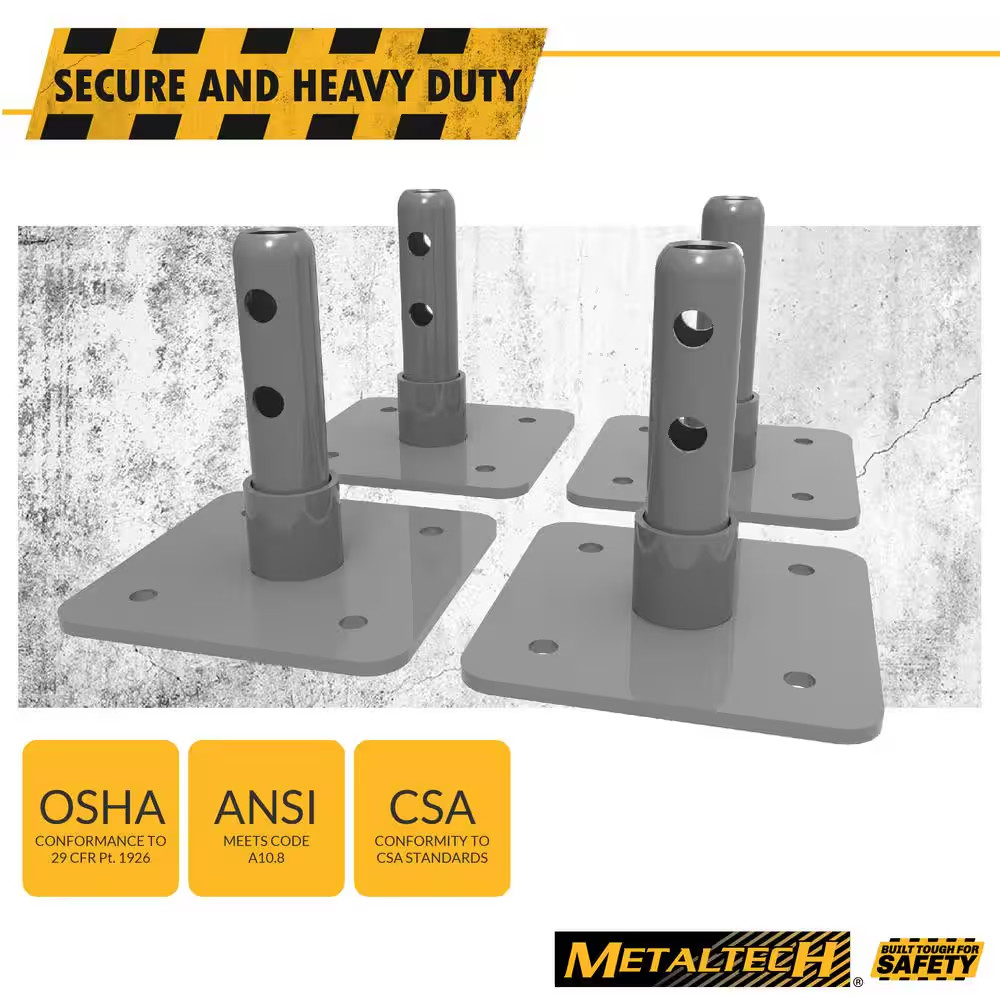 4.75 In. X 4.75 In. X 4.75 In. Steel Base Plate, Tools/Equipment for Leveling Ba