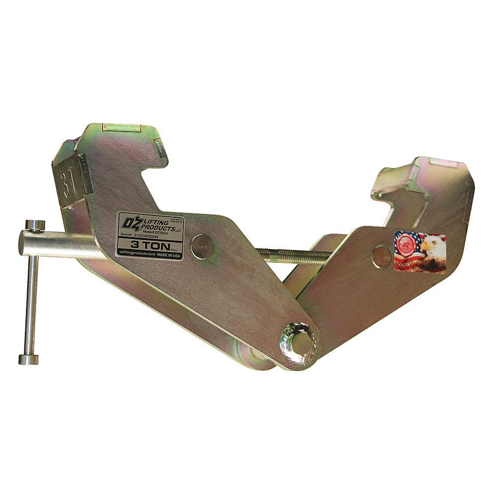OZ LIFTING PRODUCTS OZ3BCA Beam Flange Clamp,Steel,6,000 lb 48RD41