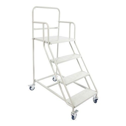 400kg 4 Step Rolling Stair Industrial & Warehouse Stair Ladder Floor Standing