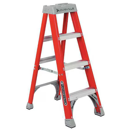Louisville Fs1504 4 Ft Fiberglass Stepladder, 300 Lb Capacity
