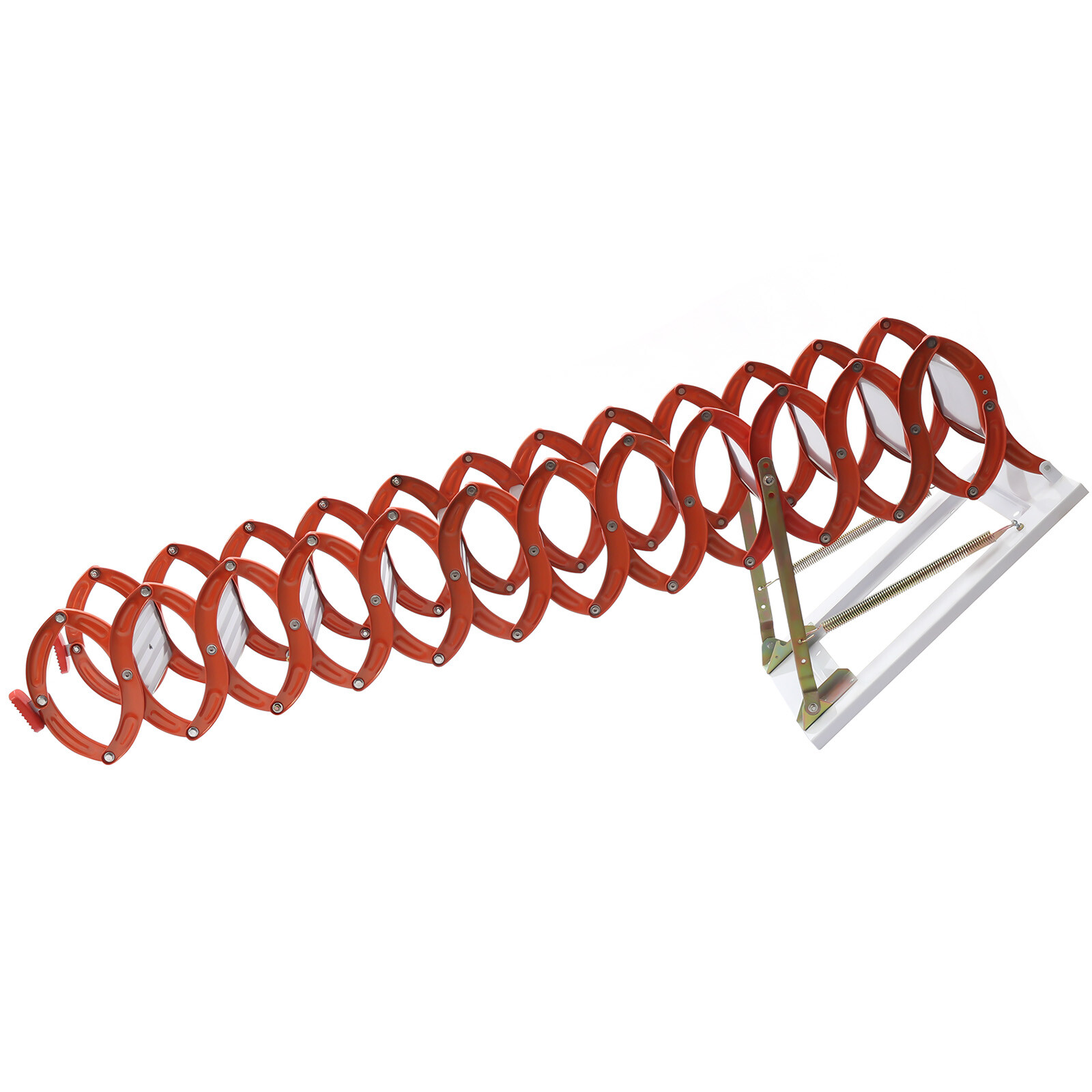 Attic Ladder Pull Down System, 12 Steps Aluminum Magnesium Alloy Attic Stairs