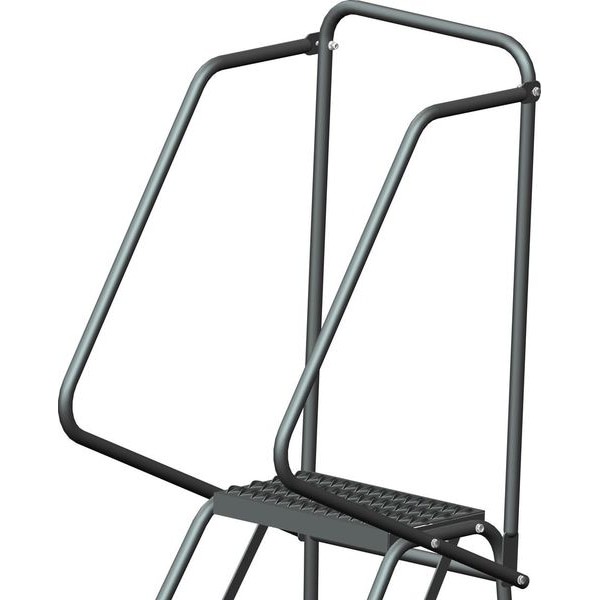 BALLYMORE H326G 58 1/2 in H Steel Rolling Ladder, 3 Steps, 450 lb Load Capacity