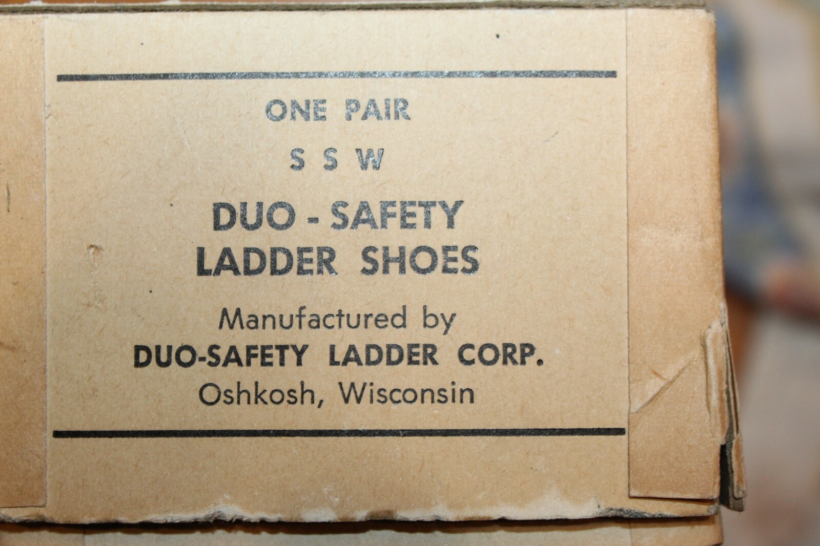 NOS in Box One Pair Duo Safety Ladder Replacement Shoes Type SSW J-10