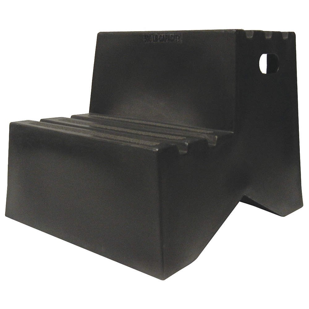 DPI ST217-01 Step Stand,2 Steps,Polyethylene,Black 38GT96