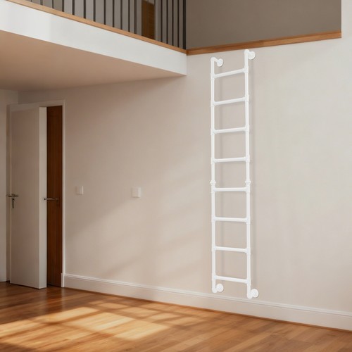 8-Step Ladder Bunk Bed Attic Ladder High Loft Attic Step Ladders Wall-mounted