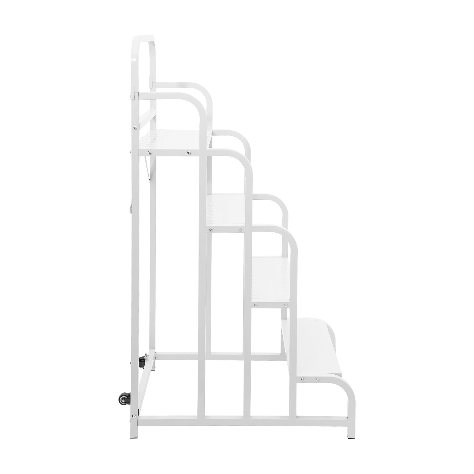 150kg 4-Step Stair Industrial & Warehouse Rolling Stair w/ Wheels Ladder Stair