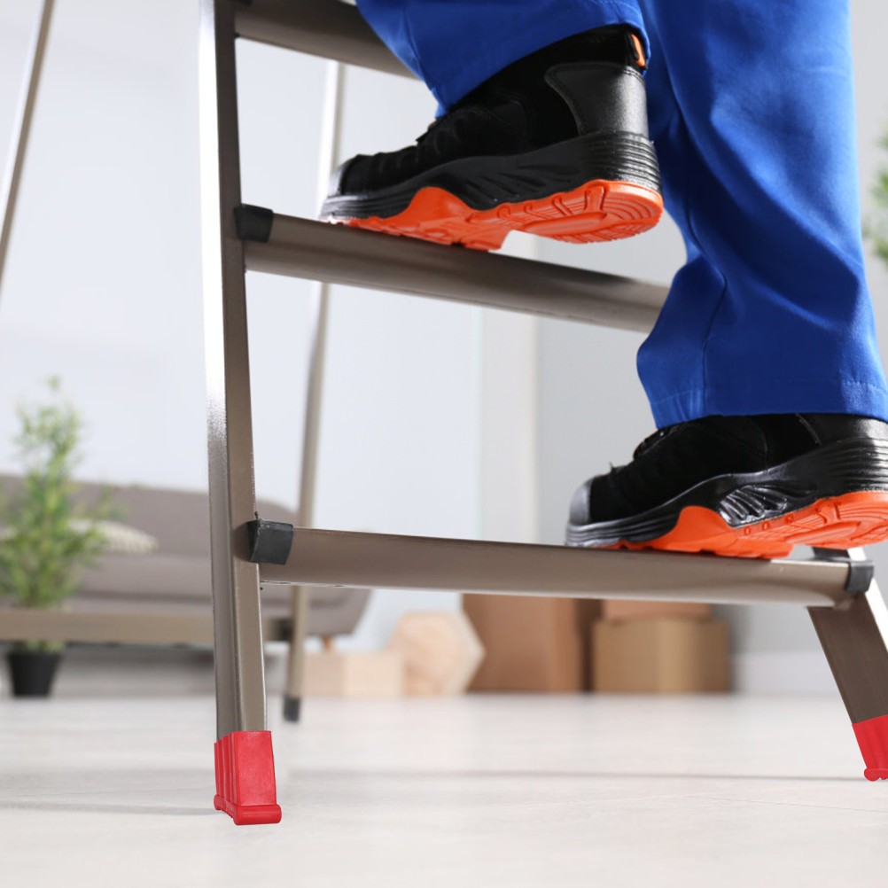 2Pcs Reusable Red Ladder Foot Covers Non Slip Durable Ladder Accessories
