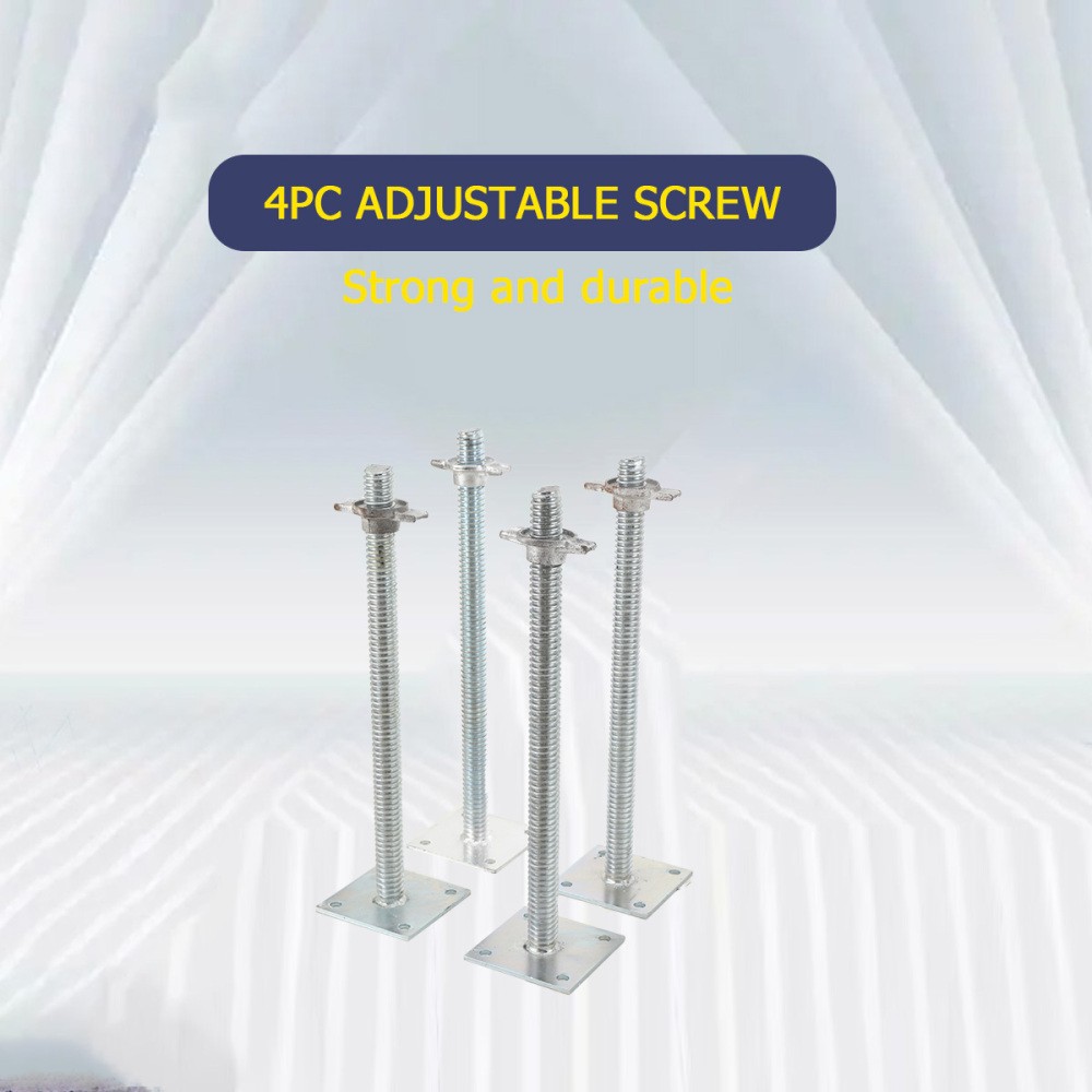 4pcs Adjustable Leveling Jacks 18inch Scaffolding Solid Screw Jack Alloy Steel