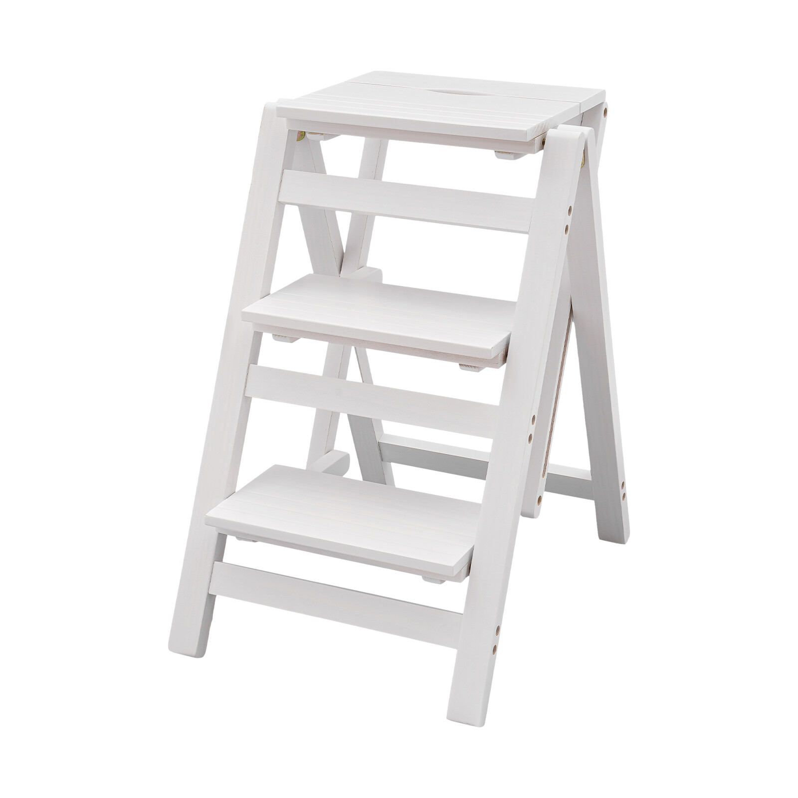 Trapezoidal Step Stool, 3 Step Ladder, Folding Step Stool 22.44*16.33*25.6in