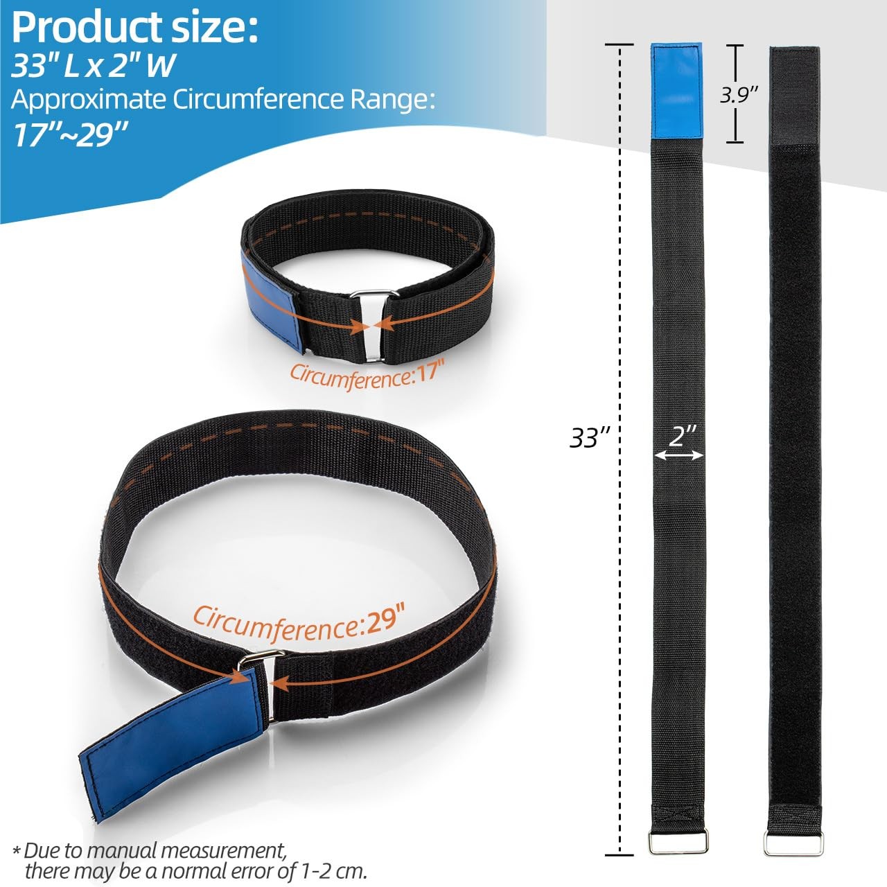 Ladder Rack Tie Down Straps, Adjustable Multipurpose 33″ L x 2″ W, Black