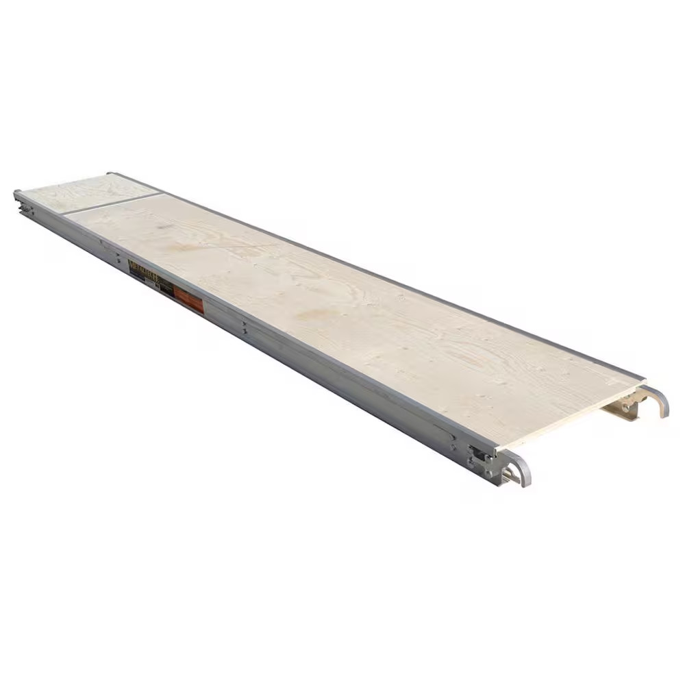 10 Ft. L X 19 In. W Aluminum Scaffold Platform with 5/8 In. Plywood Plank for St