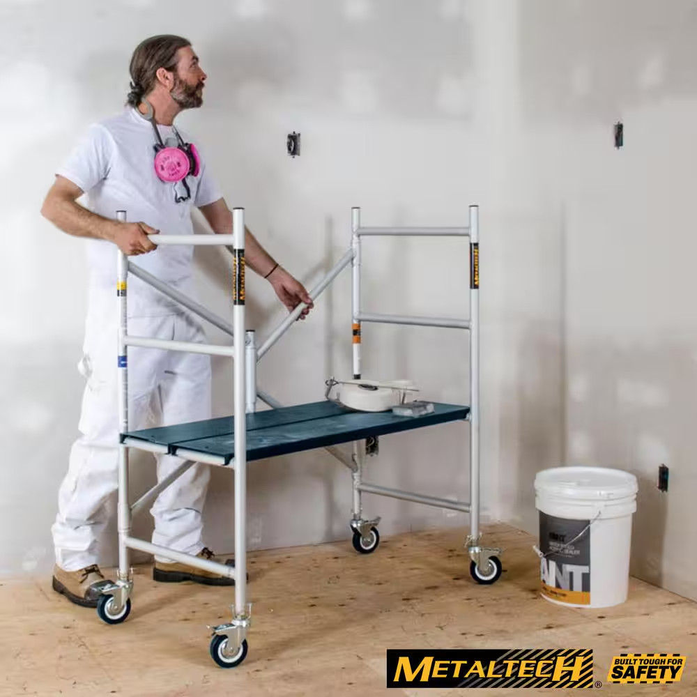Alu Series 4 Ft. H X 3.5 Ft. L X 1.8 Ft. D Aluminum Mini Scaffold Platform with