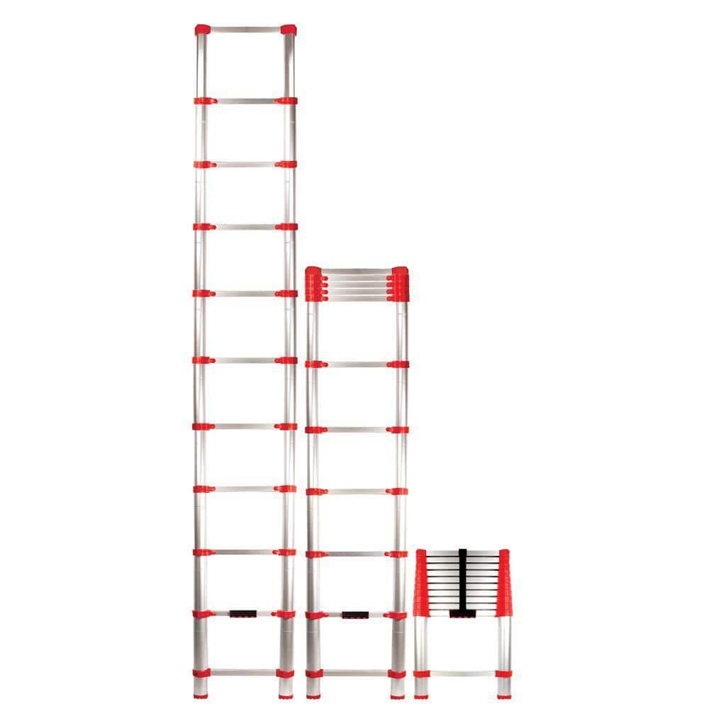 Aluminum Telescoping Extension Ladder (14.5 Reach Height) 250 lbs. Load Capacity