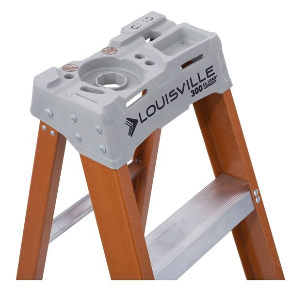 Louisville Fs1506 6 Ft Fiberglass Stepladder, 300 Lb Capacity