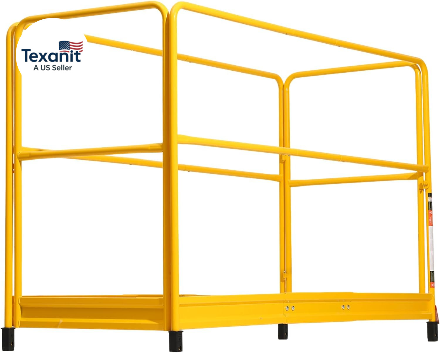 6 Foot Scaffolding Safety Guardrail, Rustproof Solid Carbon Steel Scaffold Guard