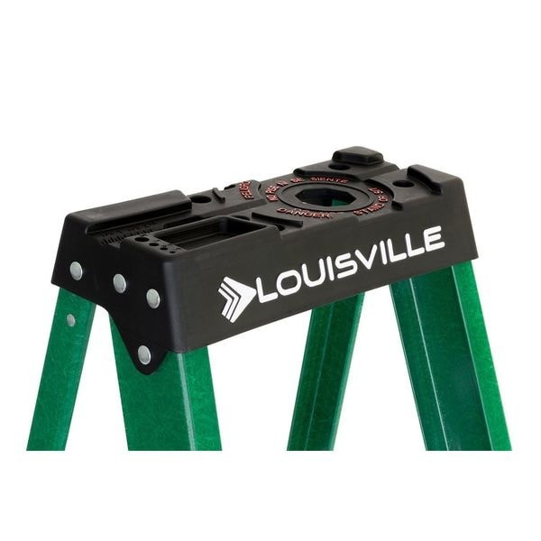 Louisville Fs4008 8 Ft Fiberglass Stepladder, 225 Lb Capacity