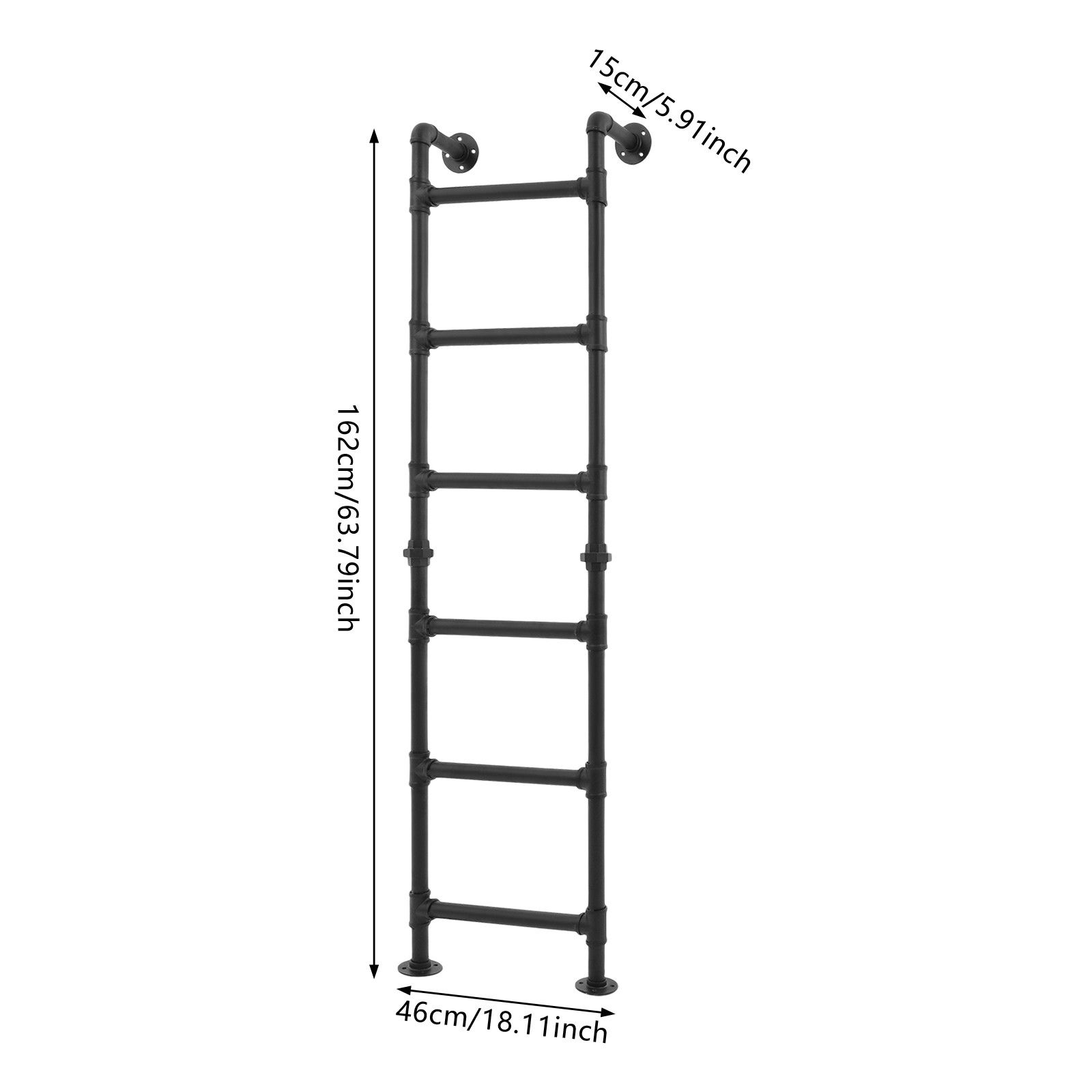 Metal Step Ladder Attic Loft Metal Wall Mounted Bed Ladder Window Well Ladder