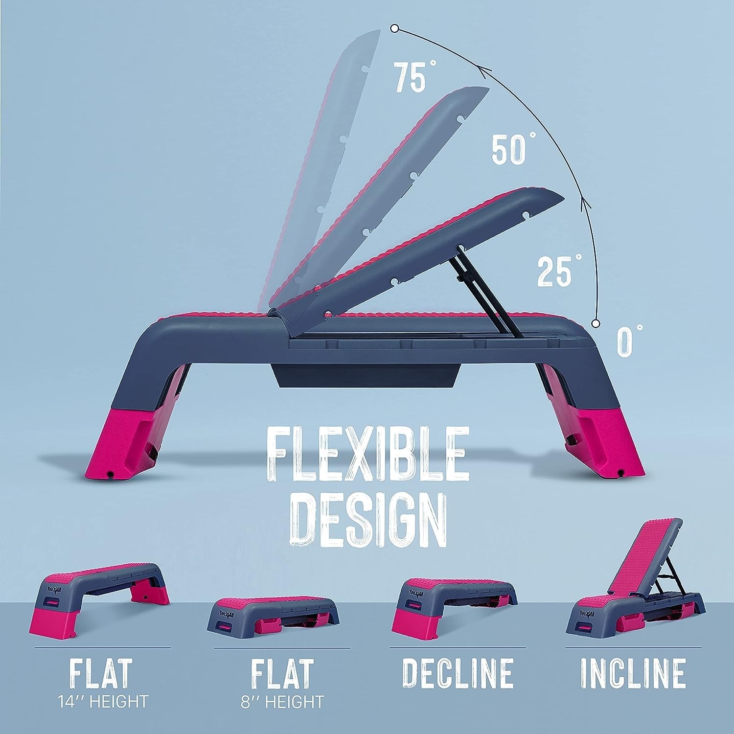 Yes4All Multifunctional Fitness Aerobic Step Platform/Aerobic Deck, Household St