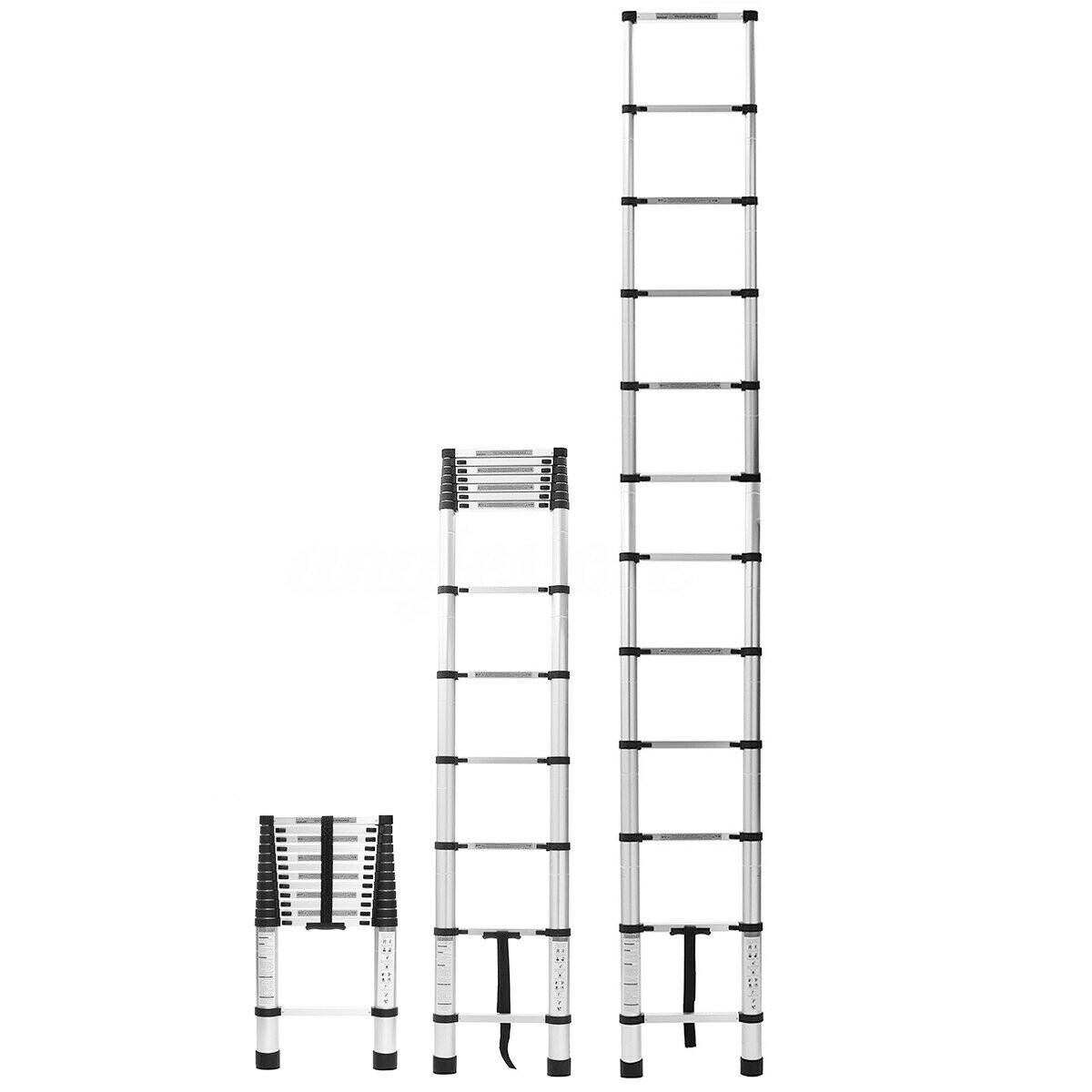 ALL-CARB 10.5/12.5/14.5FT Step Ladder Aluminum Telescoping Extension Ladders