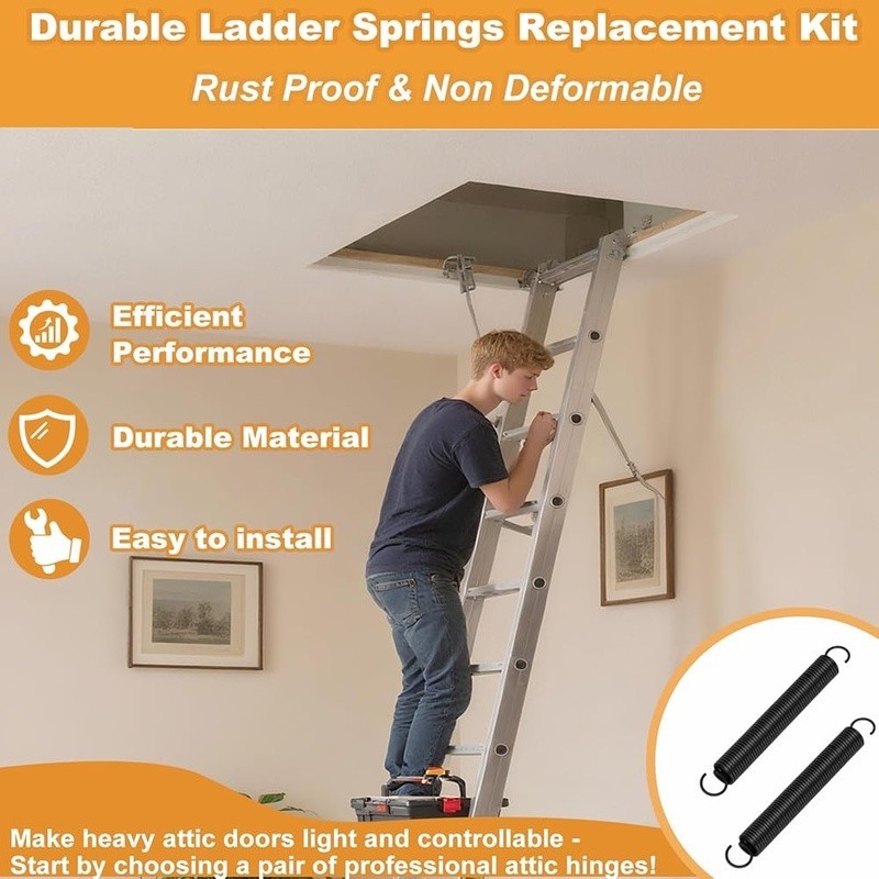 Attic Ladder Hinge Arms Replacement Werner 55-2 Models Easy Install Durable New