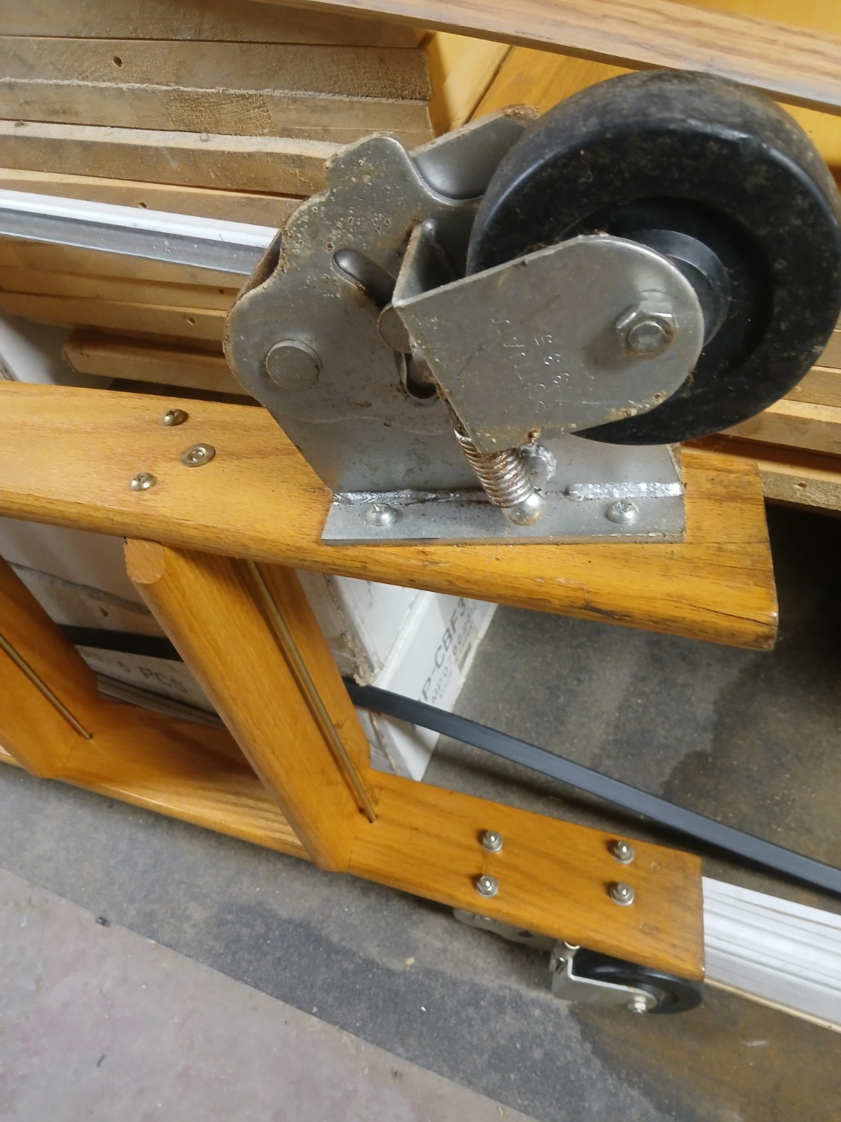 Putnam ROLLING Solid Wood Warehouse/Library LADDER