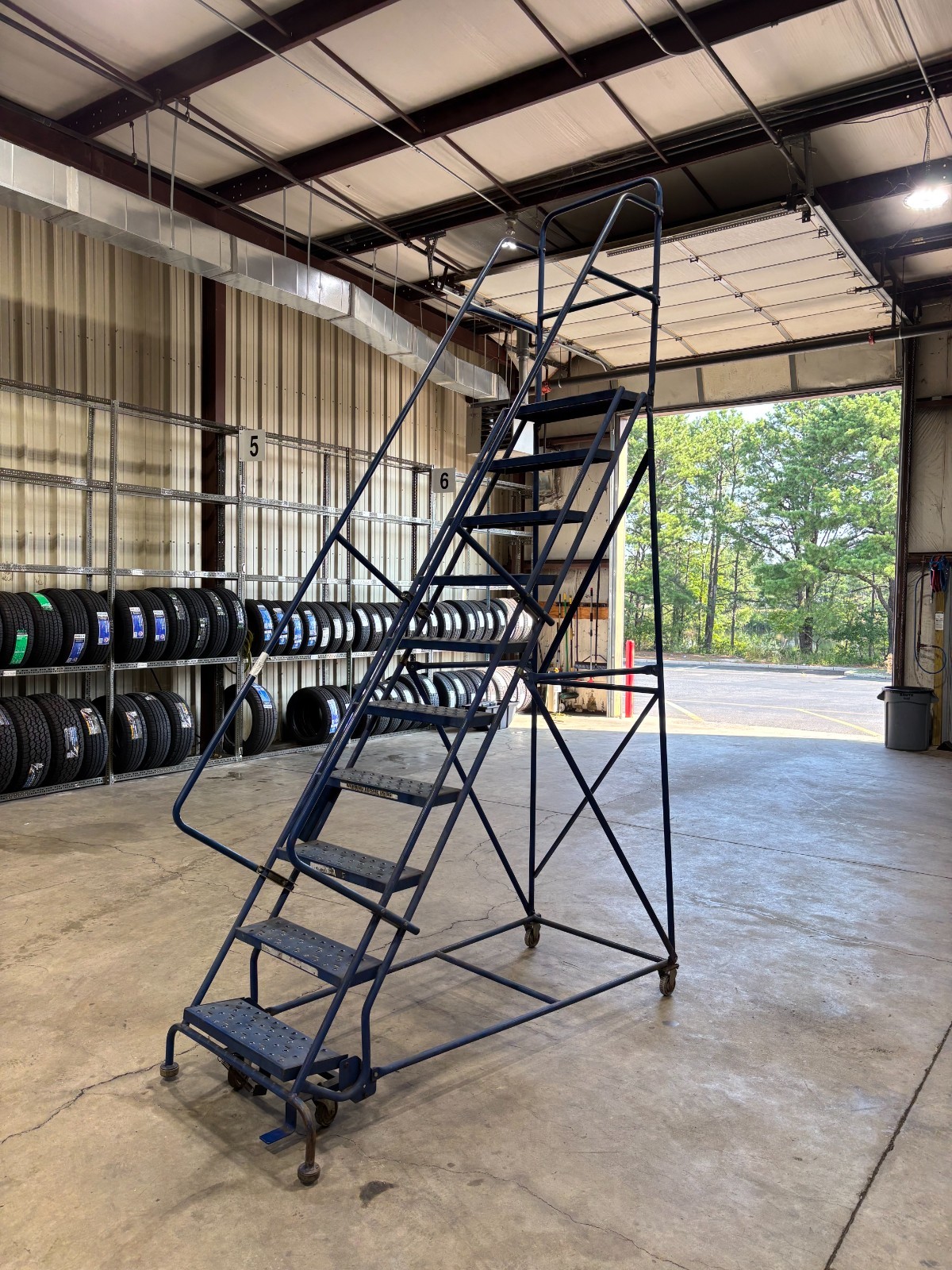 Louisville Ladder Steel Rolling Warehouse Ladder 350 lb OSHA Compliant
