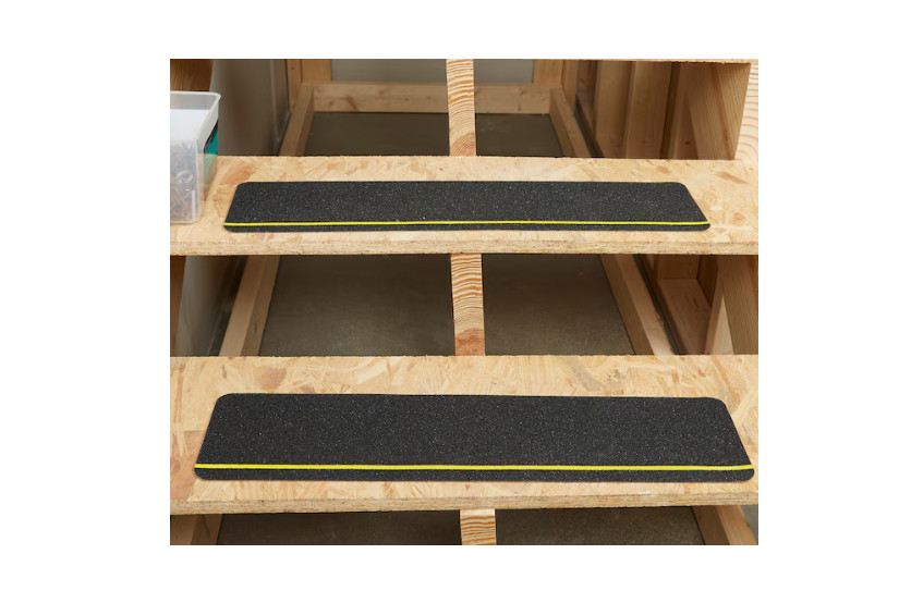 Skid Guard 6″x2′ Black Reflective Stripe Tread Strips Anti-Slip Tape (4 PACK)