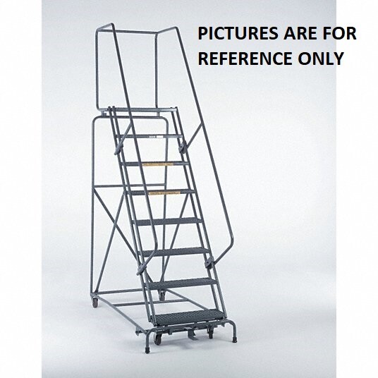 NEW! Cotterman 120 in H Steel Rolling Ladder, 9 Steps, 450 lb Load Capacity!!