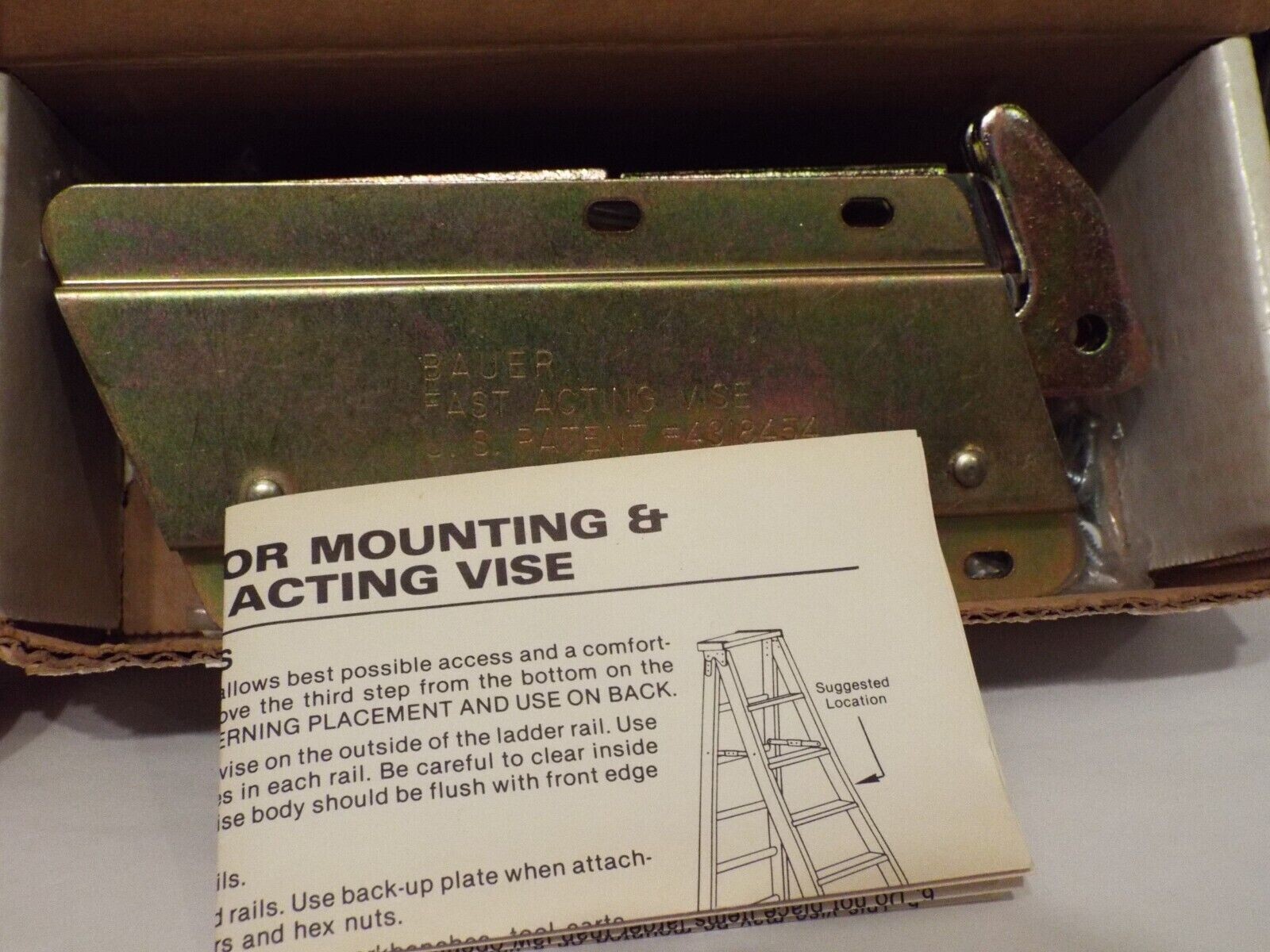 NOS BAUER LADDER Ladder Tool Vise No. 080-43000-0 No Vintage Longer Sold