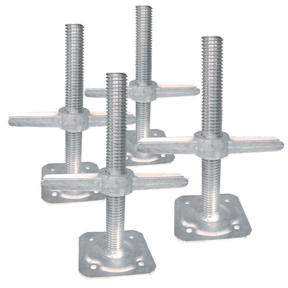 MetalTech Leveling Jack Galvanized Steel Heavy-Duty Corrosion Resistance 4-Pack