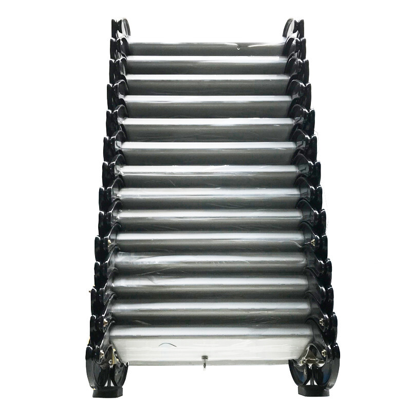 Black Loft Ladder Aluminum-Magnesium Alloy Attic 14 Steps Pull Down Attic Stairs