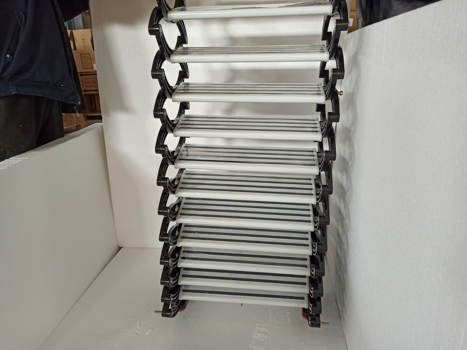HeavyDuty Metal Loft Wall Ladder Stairs Attic PullDown Folding Ladder 10FT,Black
