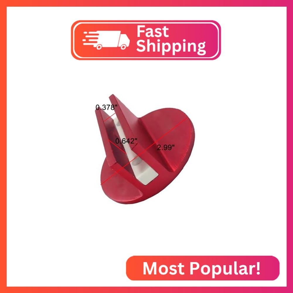 iFJF Magnetic Floor Jack Pad Slotted Disk Adapter for Universal Cars Red