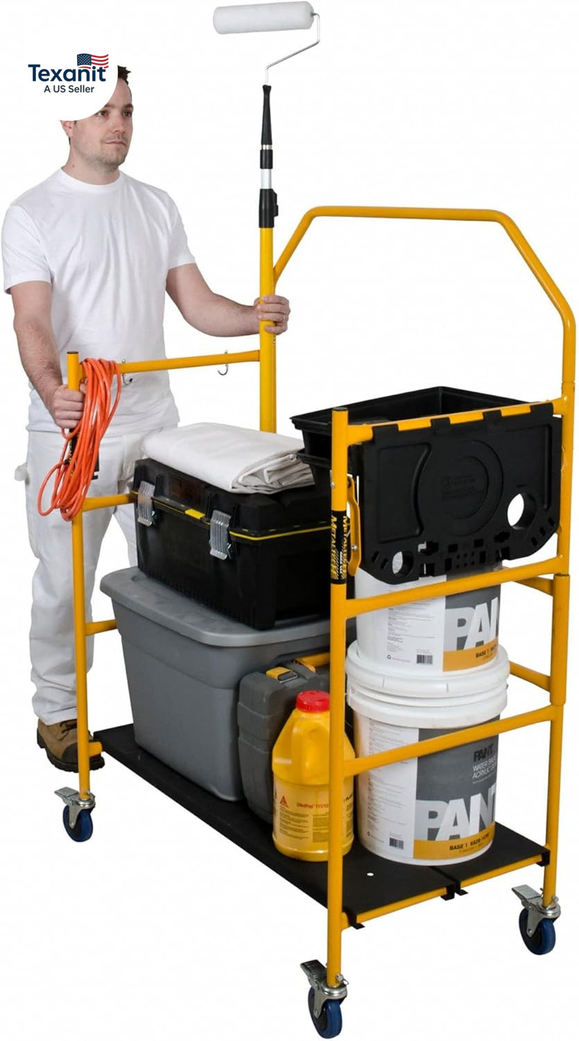 4 Ft Scaffolding Platform, Adjustable, Foldable and Rolling Scaffold Platform wi
