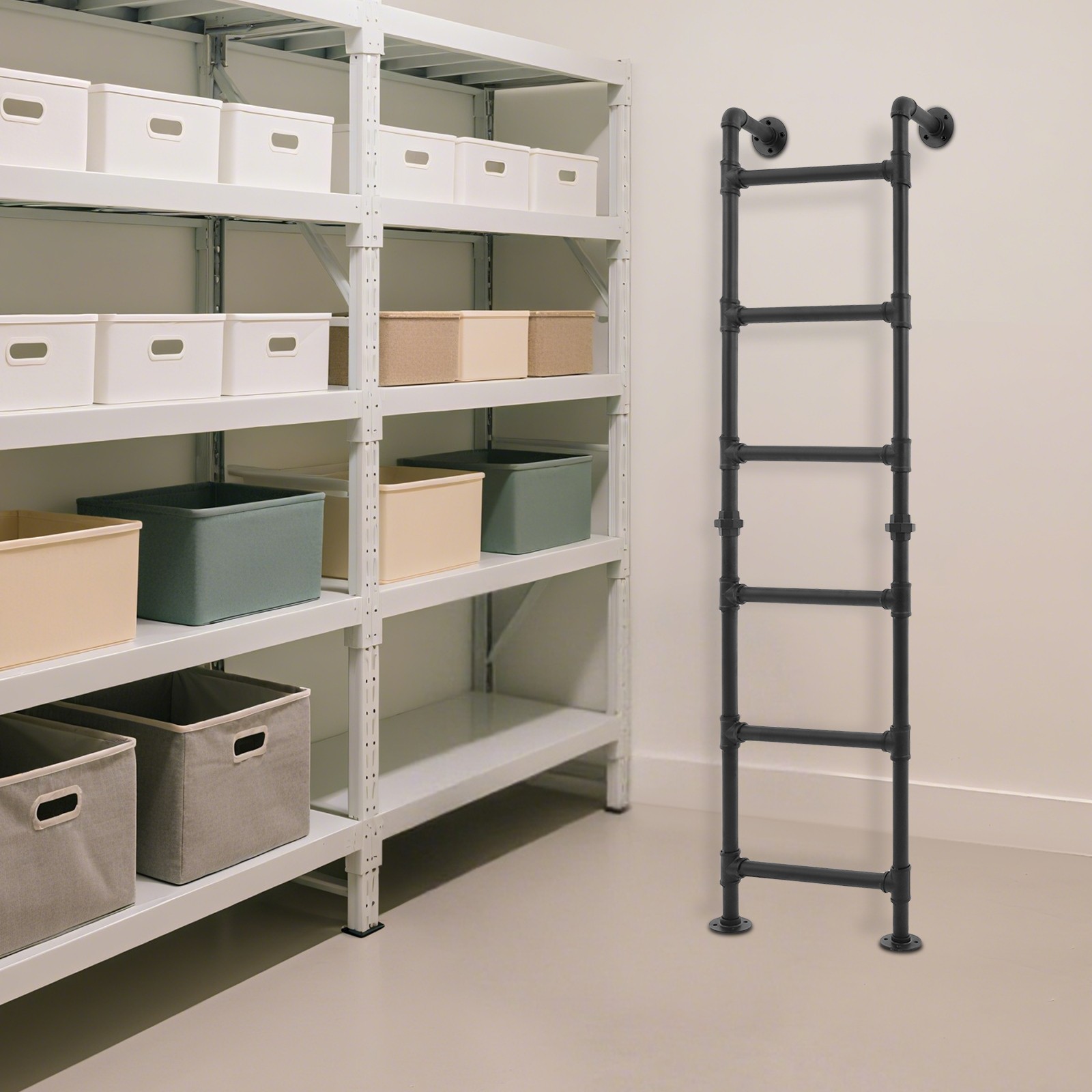 Metal Step Ladder Attic Loft Metal Wall Mounted Bed Ladder Window Well Ladder