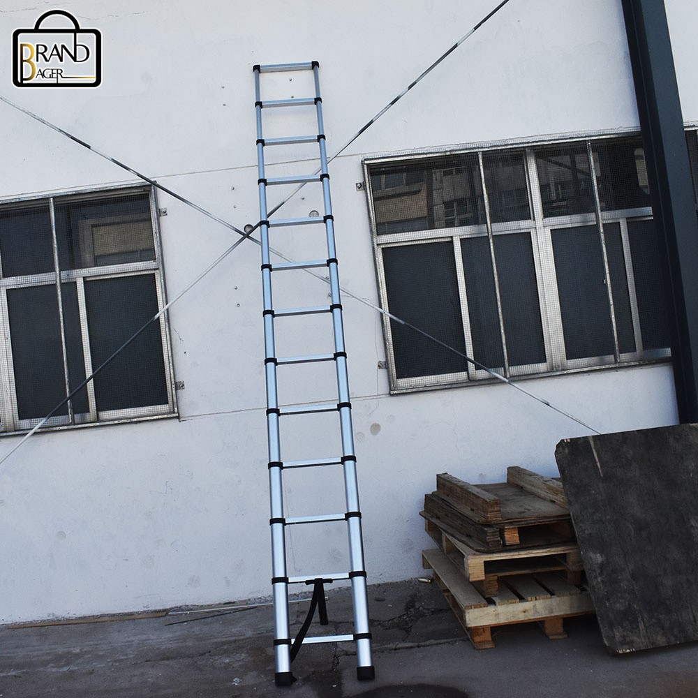12.5 Feet 330Lbs Safe And Stable Extension Ladder Aluminum Folding Step Ladder