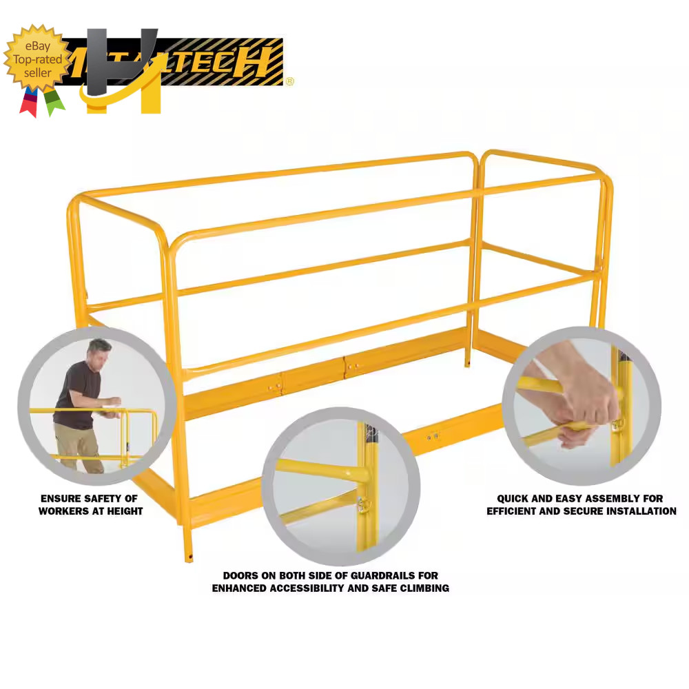 MetalTech 6ft Steel Scaffold Guardrail System for Baker Tower I-CISGRJP NEW