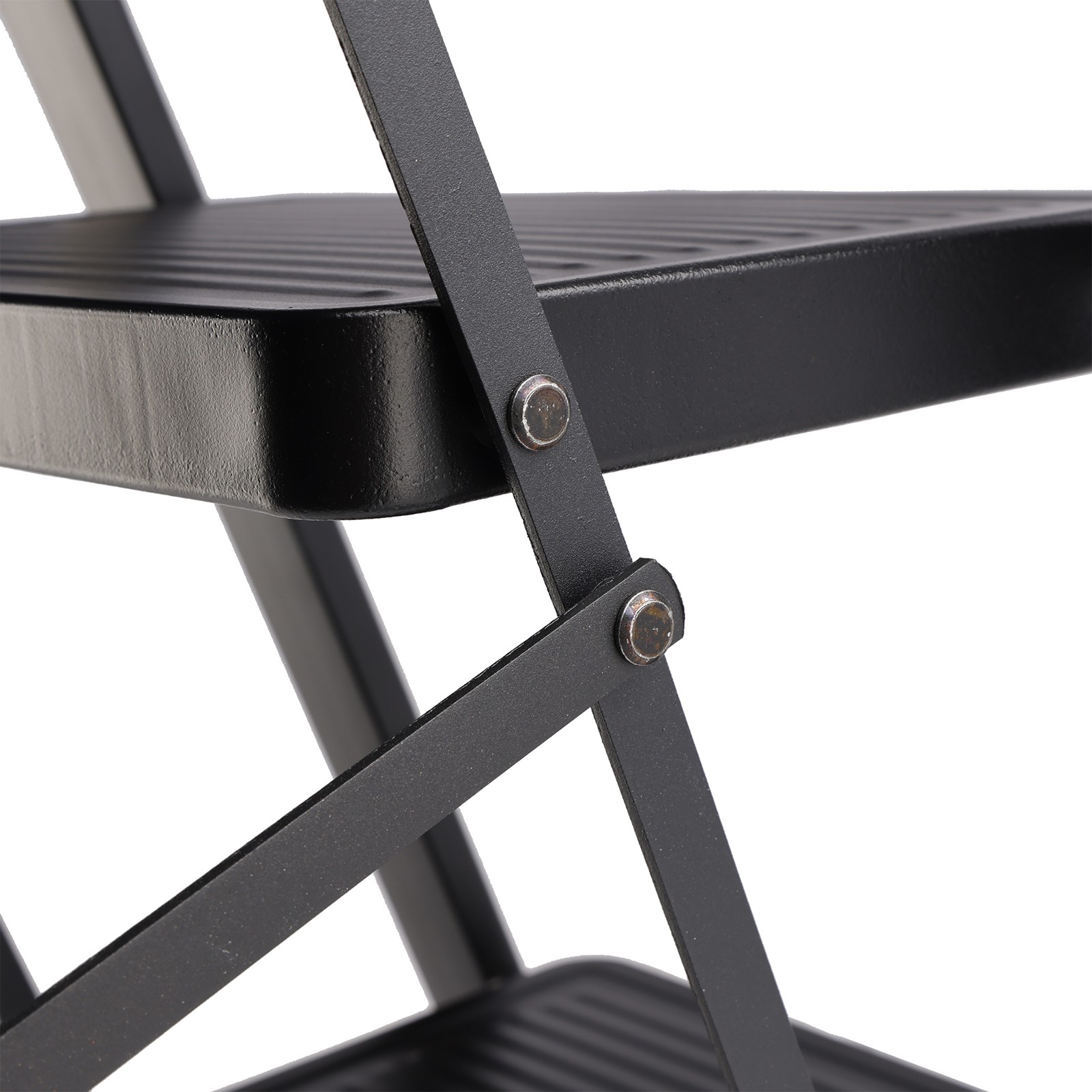 Stepladder, 4 Tiers, Foldable, Aluminum, Wide, Lightweight, Compact, Ladder #4