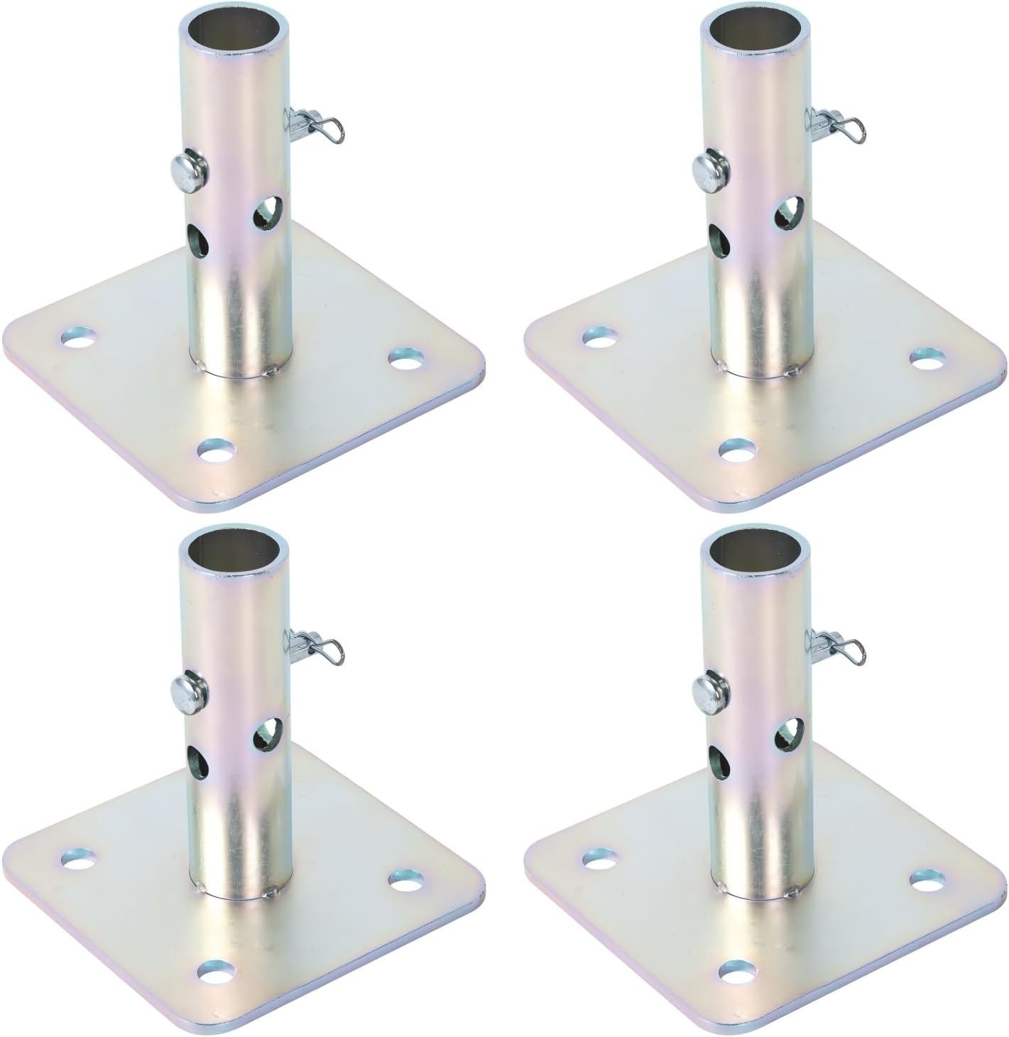 Reliable Galvanized Base Plates for Scaffolding – 4 Pack