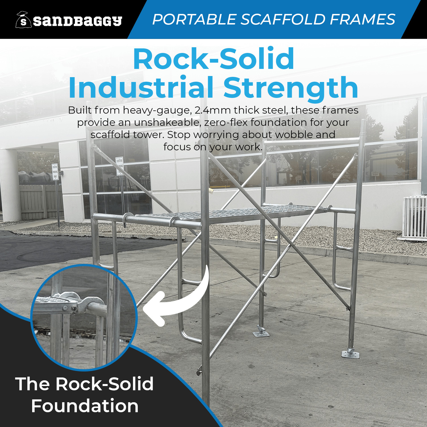 Portable Scaffold Frames for 6 ft. Small Tower Scaffold – Sandbaggy