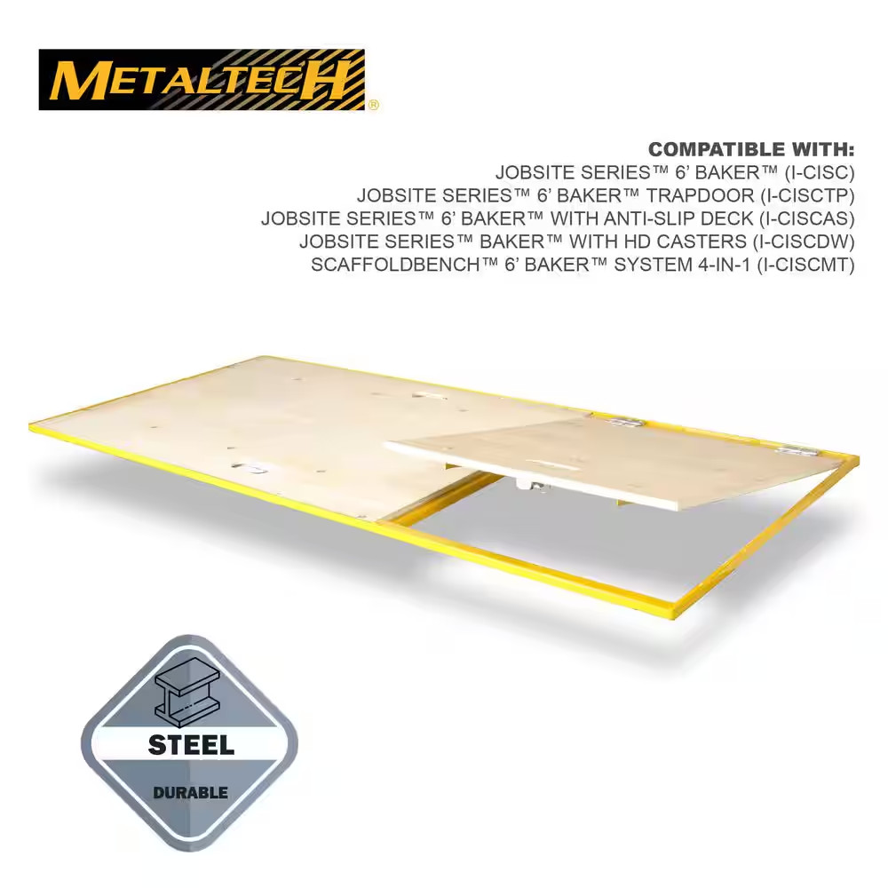 Wood Platform Walk Board with Trap Door for Baker Scaffolding with 1100 Lb. Load