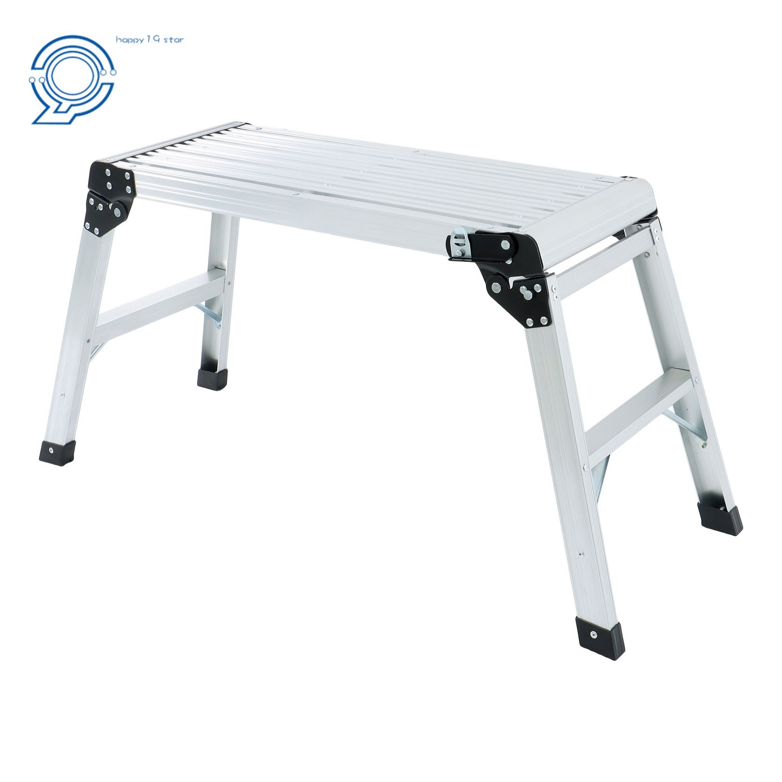 330lbs Aluminum Work Platform Ladder Drywall Folding Step Stool Non-slip Bench