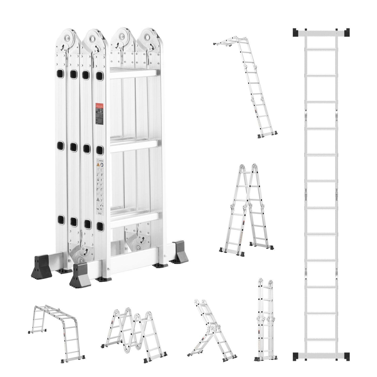Multi – Purpose Folding Ladder, 7 – in – 1 Tall Step Ladder, A Frame 3 Step