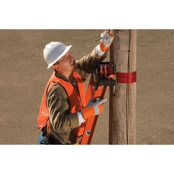 Louisville L-3022-24Pt 24 Ft Fiberglass Extension Ladder, 300 Lb Load Capacity
