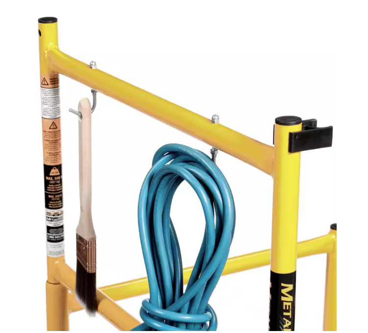 MetalTech Jobsite Series Baker Mini Scaffold Platform with Wheels Tool Shelf