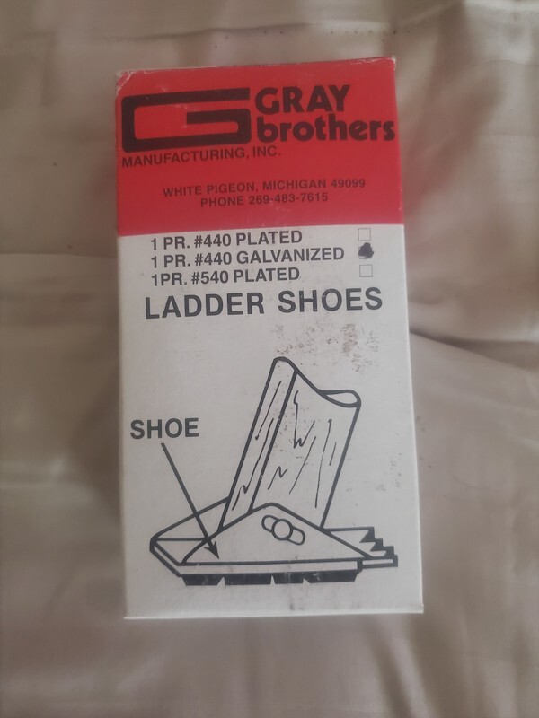 NEW GRAY BROTHERS #440 GALVANIZED LADDER SHOES