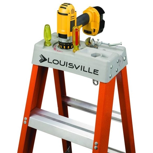 Louisville Fs1510 10 Ft Fiberglass Stepladder, 300 Lb Capacity