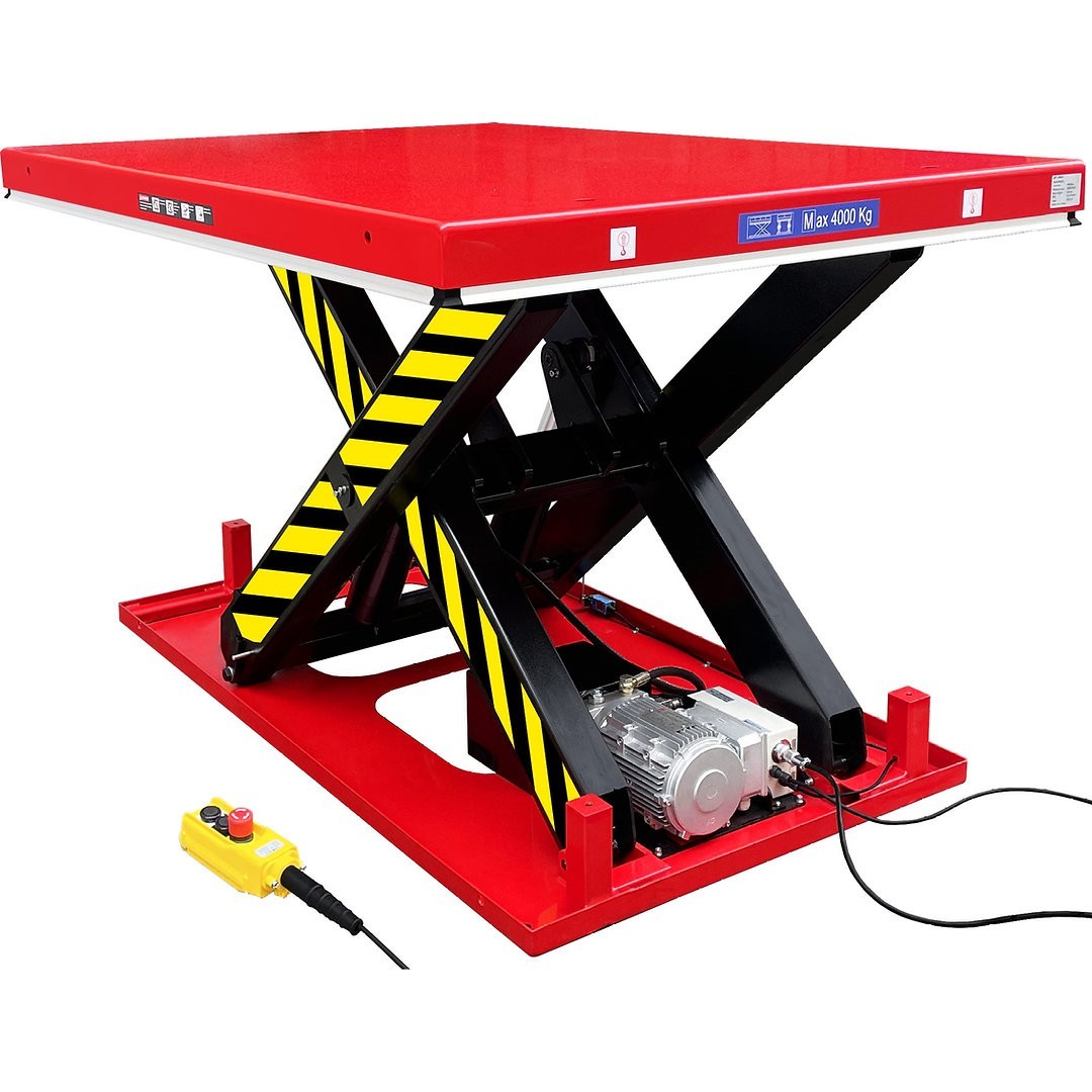 Electric Hydraulic Scissor Lift Table With Foot Pedal, 8,800 lb., 67″ x 47-1/4″